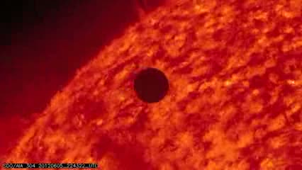 Venus Over Sun's Hellfire - Transit 2012 Video