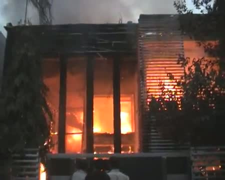 Fire guts house in Noida