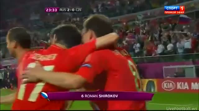 Euro 2012: Russia vs Czech Republic 4-1 All Goals & Highlights
