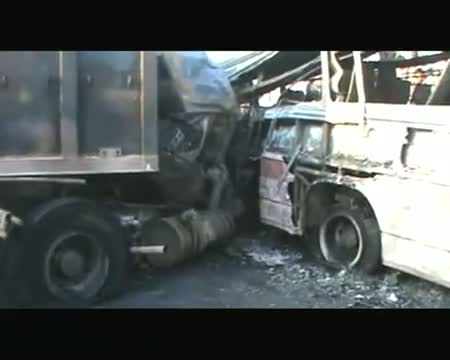 Rajasthan 19 charred to death in a bus truck collision in Jalore