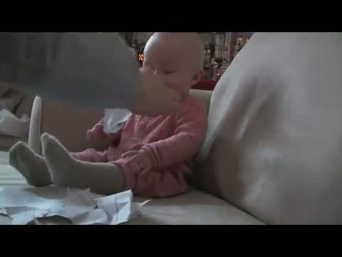 Baby Laughing Hysterically at Ripping Paper (Original Video)