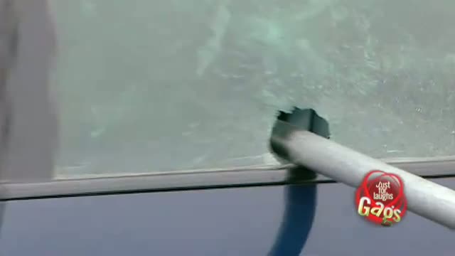 Metal Pipe In Car Window - Funny Video