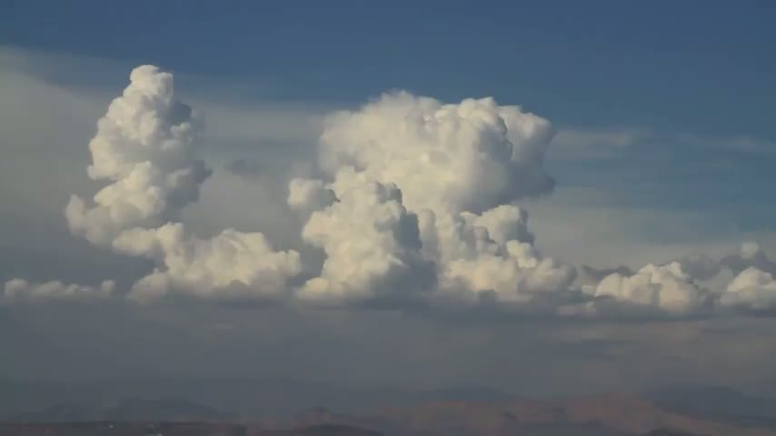 Thunderheads Over Los Angeles Desert - Heat Wave