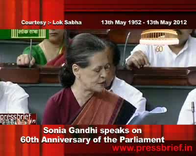 Sonia Gandhi speaks on 60th Anniversary of the first sitting of Parliament of India