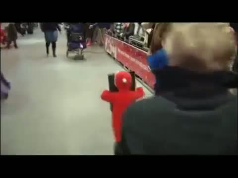 Little boy runs face first into luggage cart