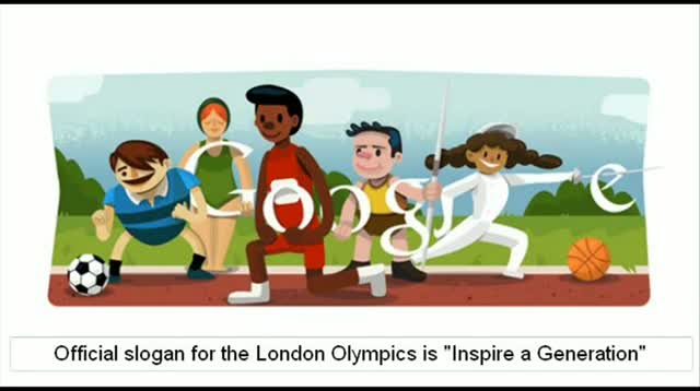 Opening ceremony London 2012 celebrated by Google doodle