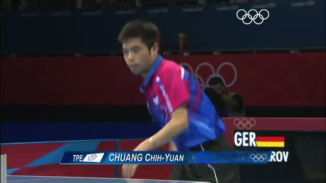 Table Tennis Men's Singles - Bronze - Ovtcharov v Chuang - London 2012 Olympic Games Highlights