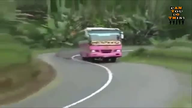 Can You Do This - Pink Bus, Bike Accident and Funny Scream