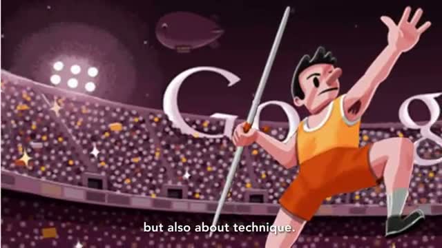 London 2012 Javelin: The 11th Google Doodle of its kind
