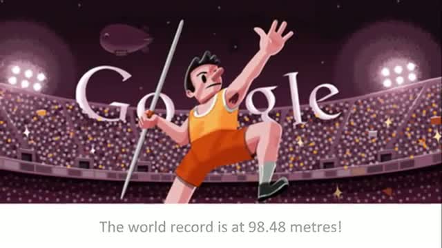Google doodles London 2012 Javelin
