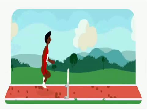 London 2012 hurdles is Google's latest doodle