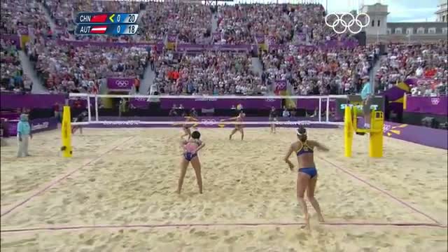 Beach Volleyball Women's Quarterfinals - China v Austria - London 2012 Olympic Games Highlights