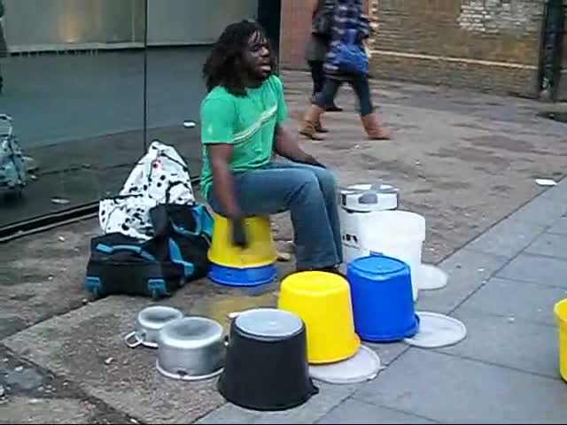 street drummer in london