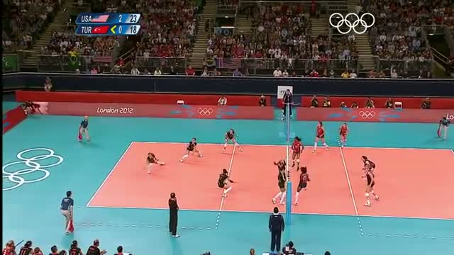 Volleyball Women's Preliminary - Pool B - USA v Turkey- London 2012 Olympic Games Highlights