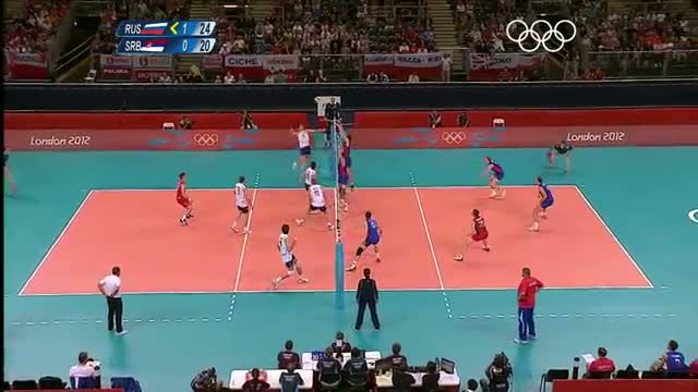 Volleyball Men's Preliminary - Pool B - Russian Fed.v Serbia - London 2012 Olympic Games Highlights