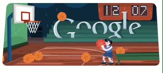 Basketball Google Doodle London Olympics 2012