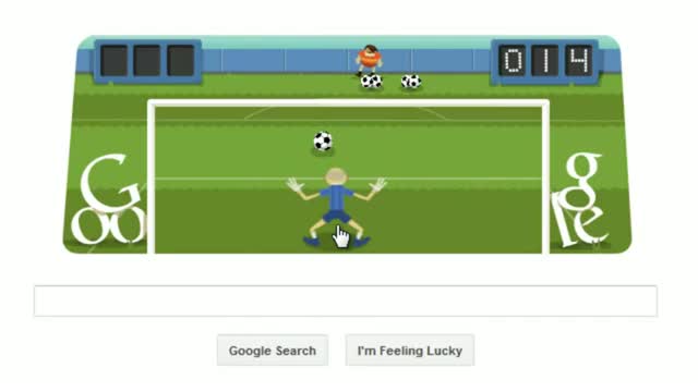 Google playable doodle features football today