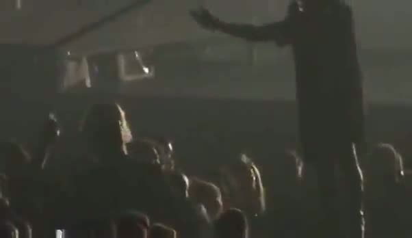 Kanye West kicks out a section of fans
