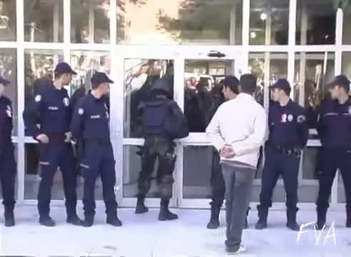 SWAT door kick fail