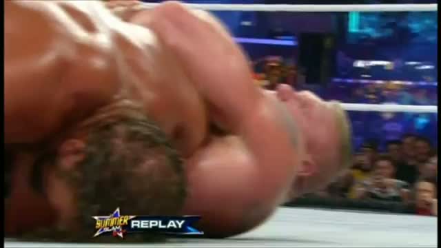 TRIPLE H TAPS OUT TO BROCK LESNAR - WWE SUMMERSLAM - 8/19/12 - 19th AUGUST 2012