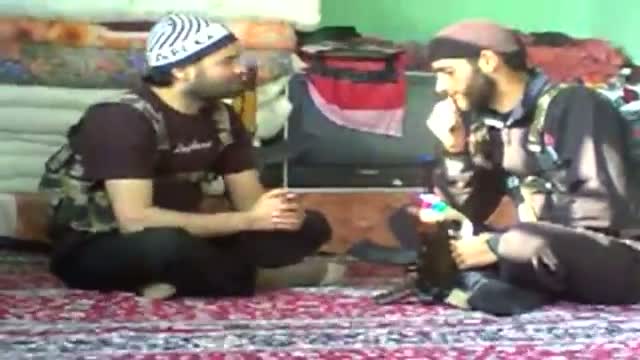 Shocking video shows Kashmir militants in huddle