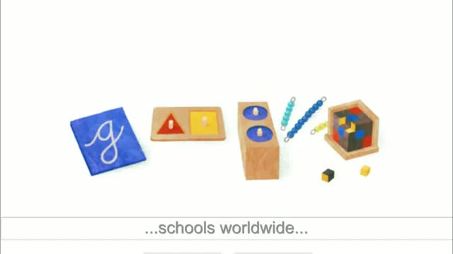 Google doodle celebrates Maria Montessori's 142th birthday