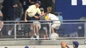 Old Man Catches Foul Ball and Saves Old Lady