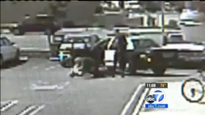LAPD Officers Bodyslam Hand-Cuffed Woman