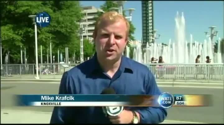 Reporter Melts Down In The Heat Blooper