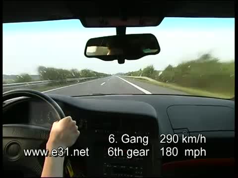 Driving a BMW 185mph on the Autobahn