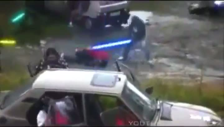 A Real Life Lightsaber Fight
