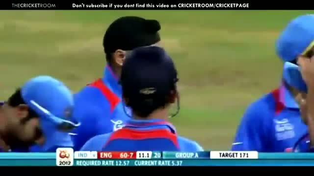 Harbhajan Singh 4/12 vs England - ICC T20 World Cup 212 - Match 10