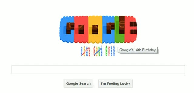 Google celebrating 14th Birthday