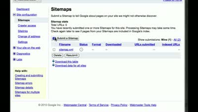 Google Webmaster Tools: Submit Your Sitemap to Google Webmaster Tools