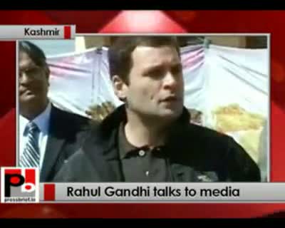 Rahul Gandhi talks to media (Kashmir) 5th, Oct., 2012