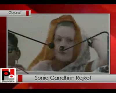 Sonia Gandhi in Rajkot, 3rd Oct. 2012