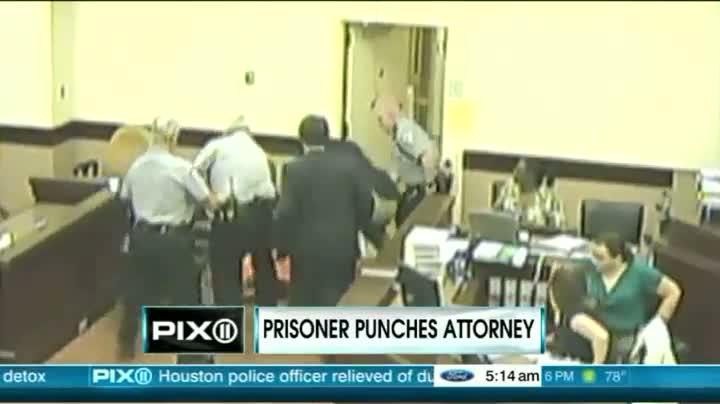 Inmate Sucker Punches Lawyer