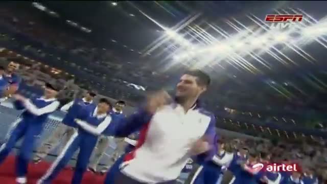Novak Djokovic dancing in Gangnam Style with ball kids China Open 2012