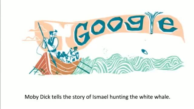 Herman Melville 161st Anniversary of Moby Dick Google Doodle
