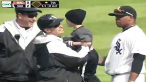 Little Kid Storms The Field at Chicago White Sox Game
