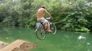 Bike Ramp Lake Jump Fail