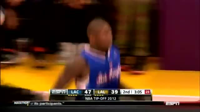 Jamal Crawford Deke Move On Metta World Peace - Clippers @ Lakers 11_2_2012
