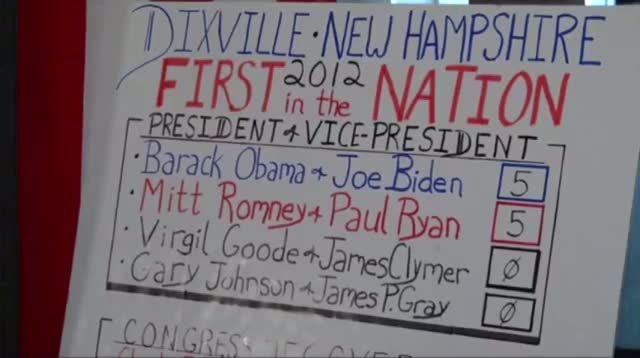 Close Race: Obama, Romney Tie in Dixville Notch