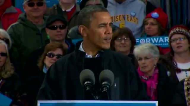 Obama Begins Final Day of Campaigning in Wis.