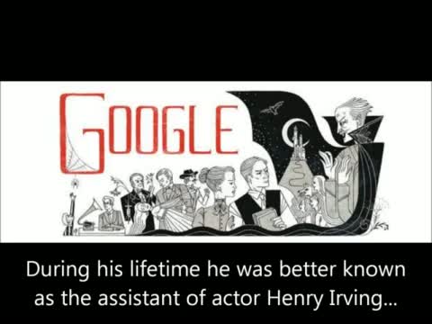 Bram Stoker books - Google Doodle - November 8, 2012