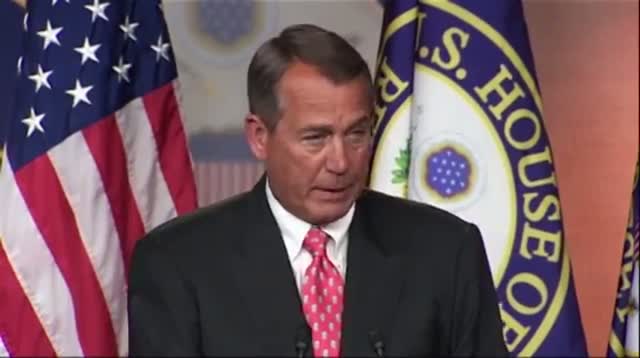 Speaker of the House: Fiscal Cliff Is No Game