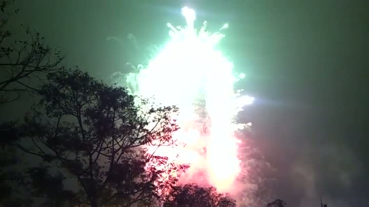 UFO Over Taipei, Taiwan during New Years Fireworks