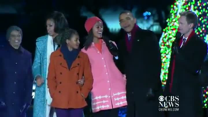 Barack Obama And Neil Patrick Harris Sing at Tree Lighting