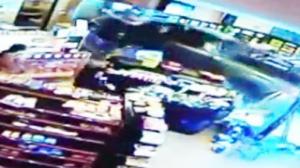 Crazy Dude Crashes Through Store Trying To Kill Girlfriend