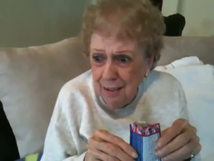 82 Year Old Grandma Tries Pop Rocks For the First Time